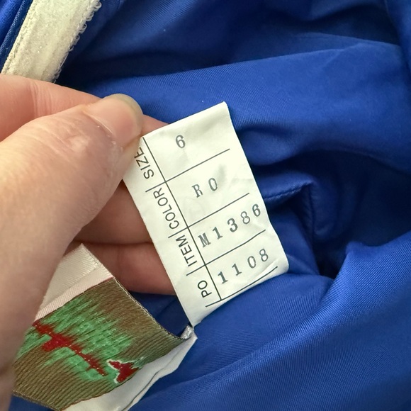 Elegant Modern Maids Royal Blue one shoulder bridesmaid w/ Shawl dress Sz 6 - Picture 9 of 9